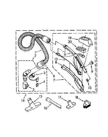 Hose and attachment parts