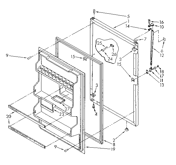 Refrigerator door parts
