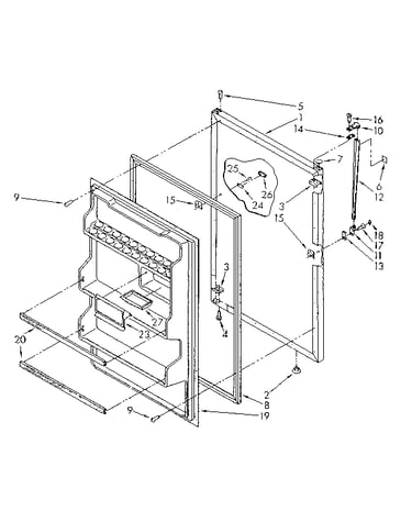 Refrigerator door parts