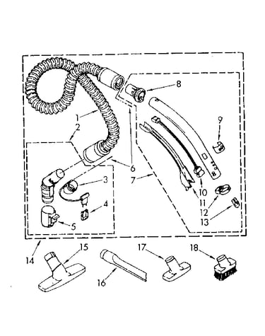 Hose and attachment parts