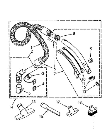 Hose and attachment parts
