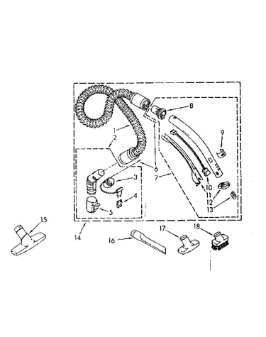 Hose and attachment parts