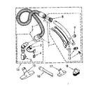Kenmore 1162641081 hose and attachment parts diagram