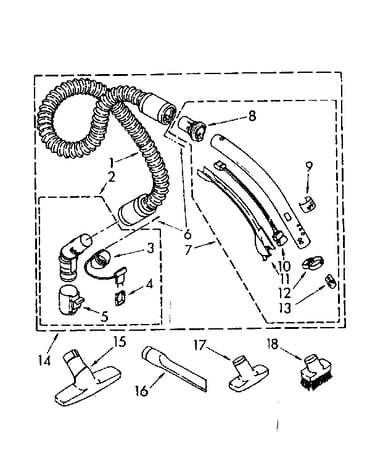 Hose and attachment parts
