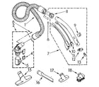 Kenmore 1162643081 hose and attachment parts diagram