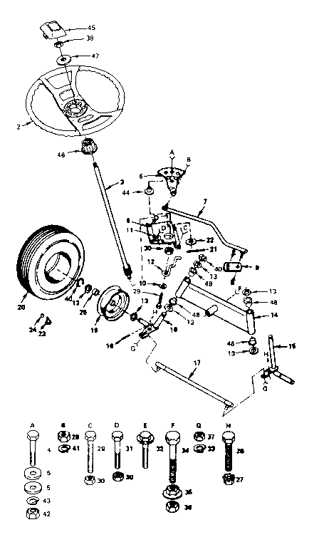 Steering and front axle