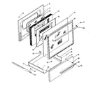 Kenmore 1199738510 oven door and storage drawer diagram