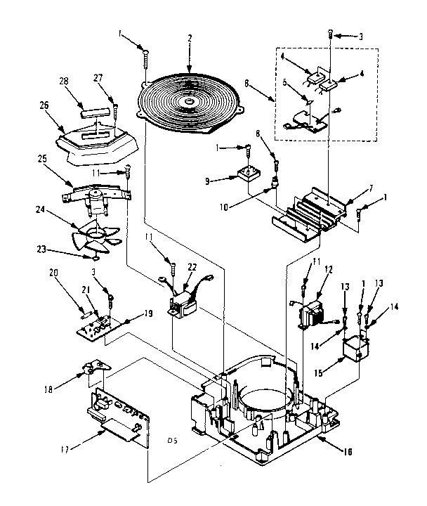 Inverter assembly parts for low power work coil