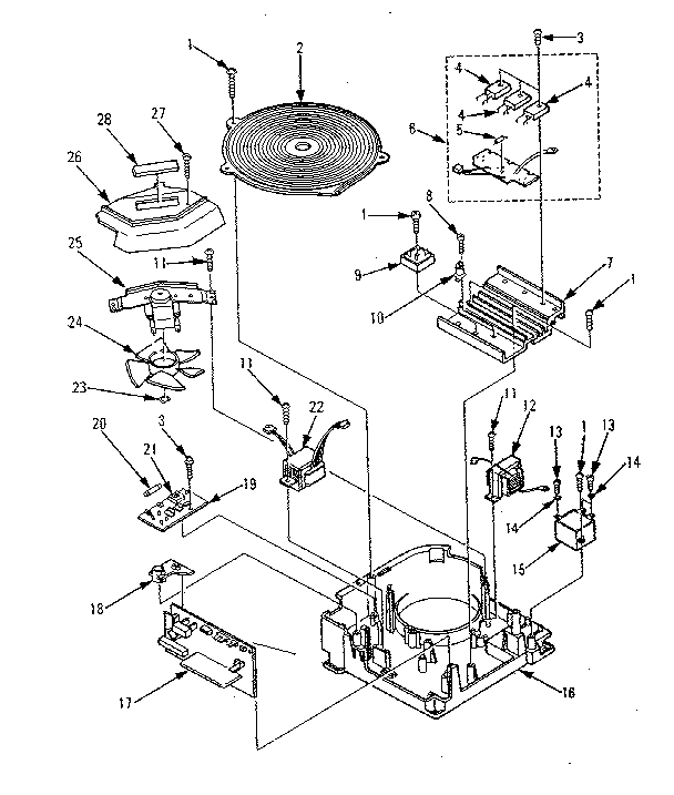 Inverter assembly parts for high power work coil