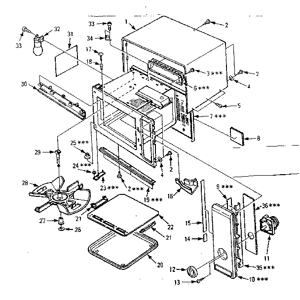 Cabinet and control panel parts