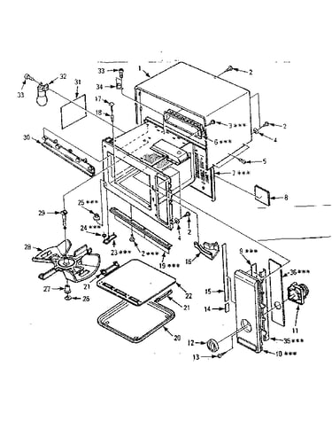 Cabinet and control panel parts