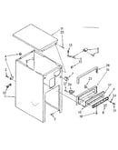 Cabinet and control parts