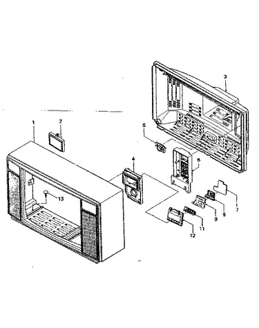 Cabinet parts list and exploded views