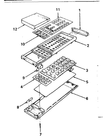 Remote transmitter parts list