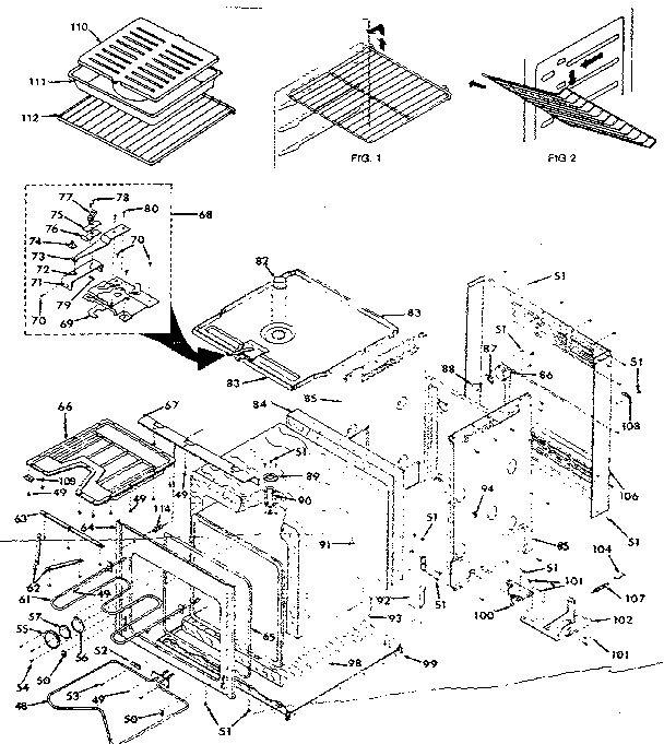 BODY SECTION (SINGLE OVENS)