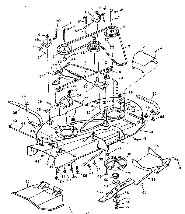 Blade housing lower half illustration