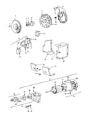Alternator and starter motor group