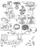 Fuel tank and rewind starter assembly