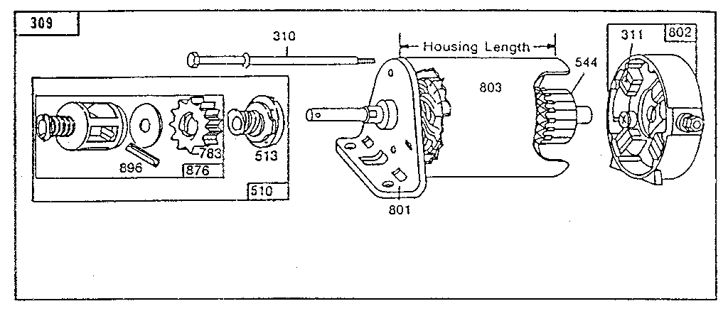 Motor and drive assembly