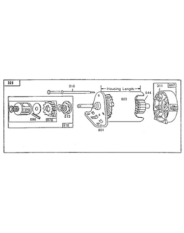 Motor and drive assembly