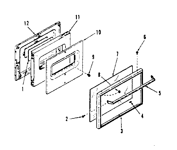 Oven door section