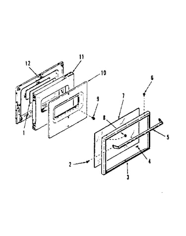 Oven door section