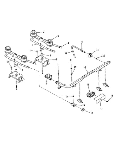 Top burner section