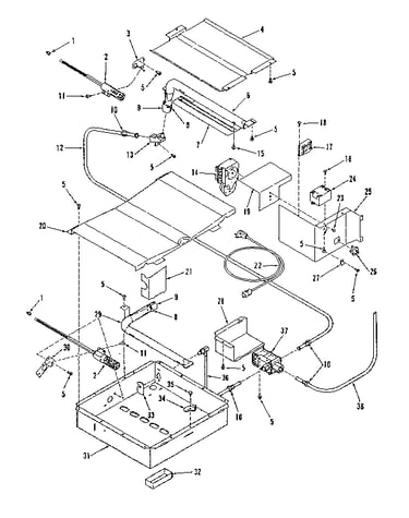 Broiler & oven burner section