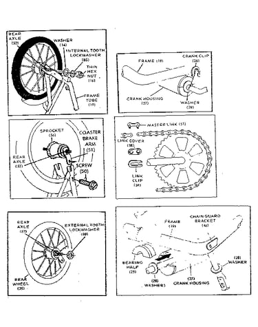 Crank and wheel assembly