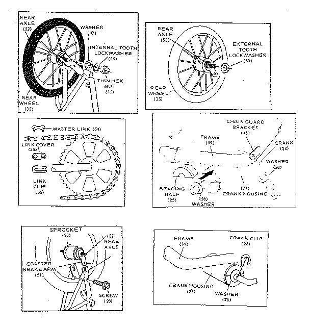 Crank and wheel assembly