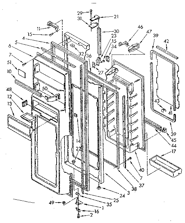 Refrigerator door
