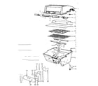 Kenmore 2582374880 grill and burner section diagram