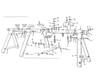 Sears 70172037-0 frame assembly no. 1002 (open parts bag 6944710) diagram