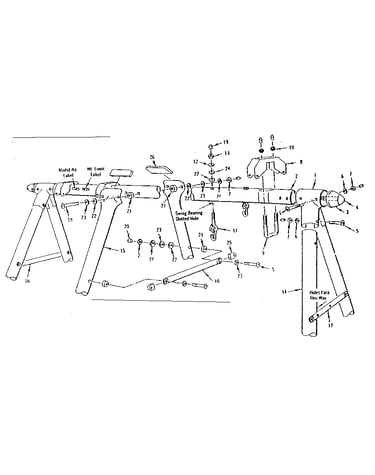 Frame assembly no. 1002 (open parts bag 6944710)