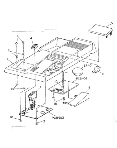 Exploded view, base unit