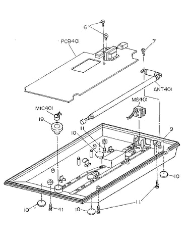 Exploded view, bottom lid assembly
