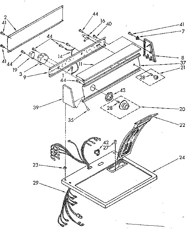 Top and console parts