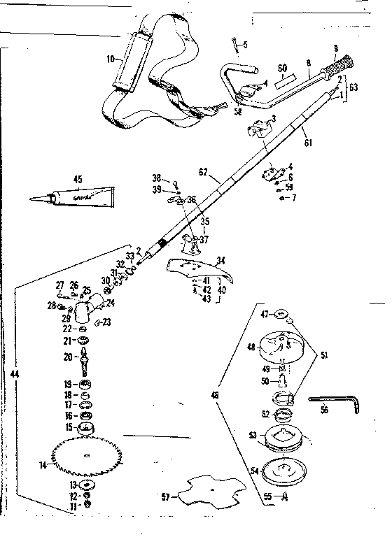 Drive shaft and blade