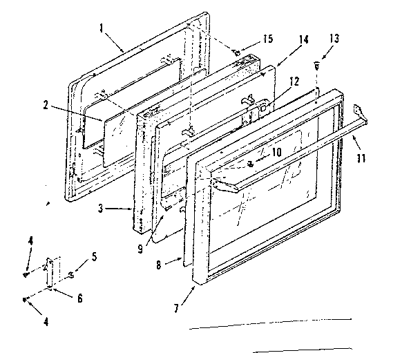 Full glass upper oven and lower broiler door