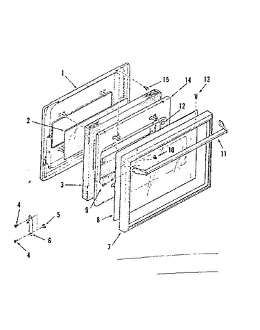 Full glass upper oven and lower broiler door