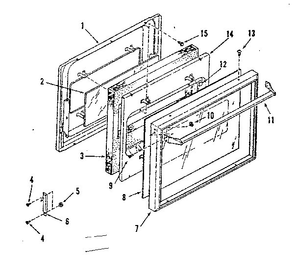 FULL GLASS UPPER OVEN AND LOWER BROILER DOOR SECTION