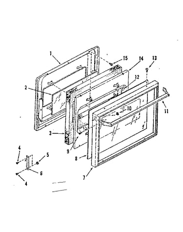 Full glass upper oven and lower broiler door section