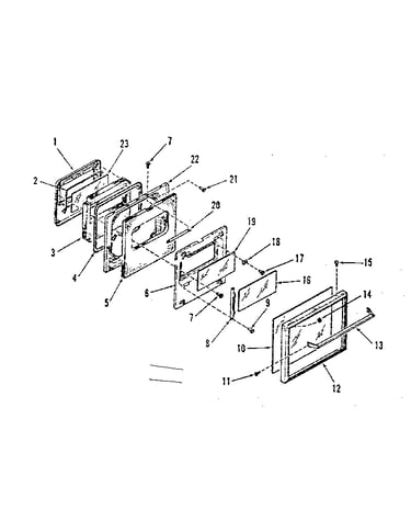Upper oven door section