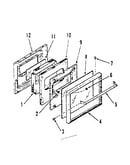 Lower oven door section