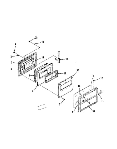 Lower oven door section