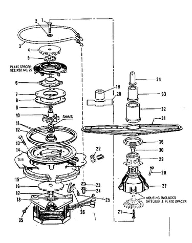 Motor, heater, and spray arm details