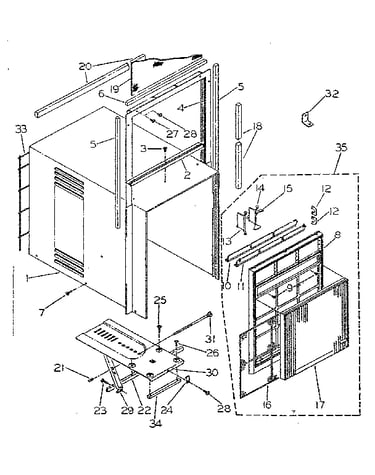 Cabinet and front panel parts