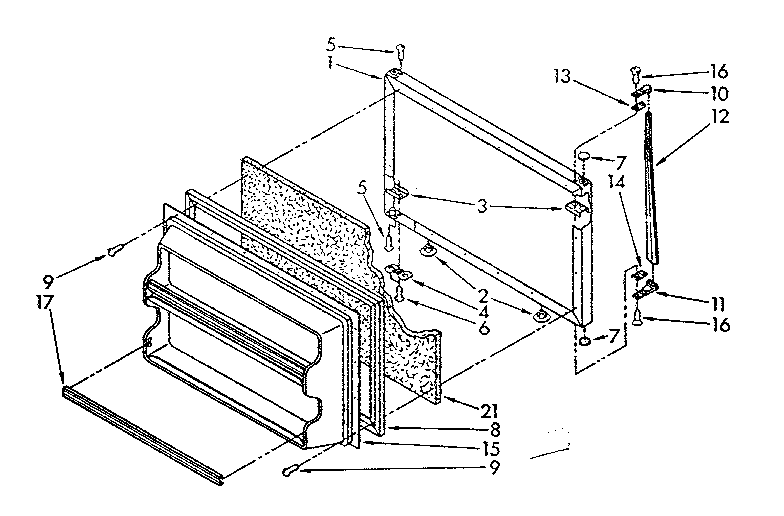 Freezer door parts