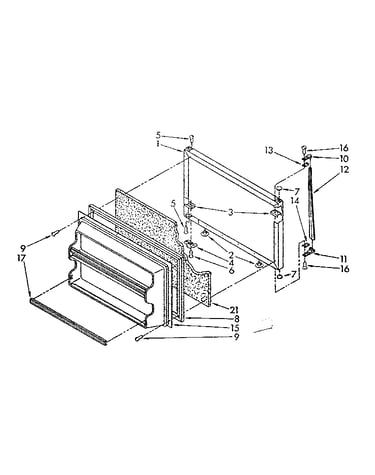 Freezer door parts
