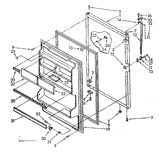 Refrigerator door parts